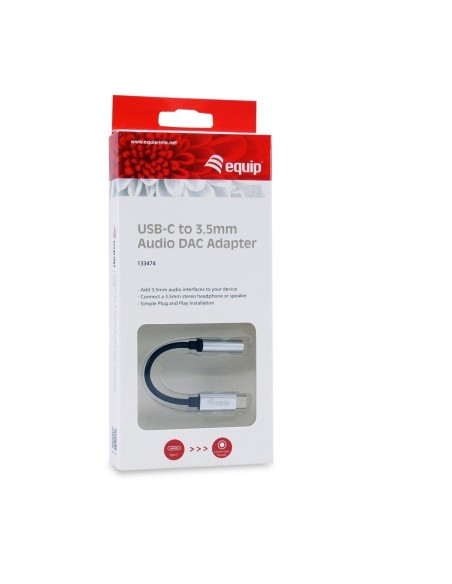 CABLE EQUIP USB-C MACHO A JACK 3.5 HEMBRA