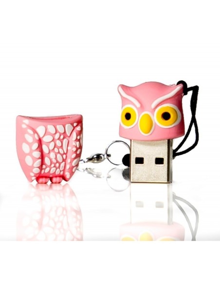 PEN DRIVE FIG. 32GB. BUHO PLUMI ROSA