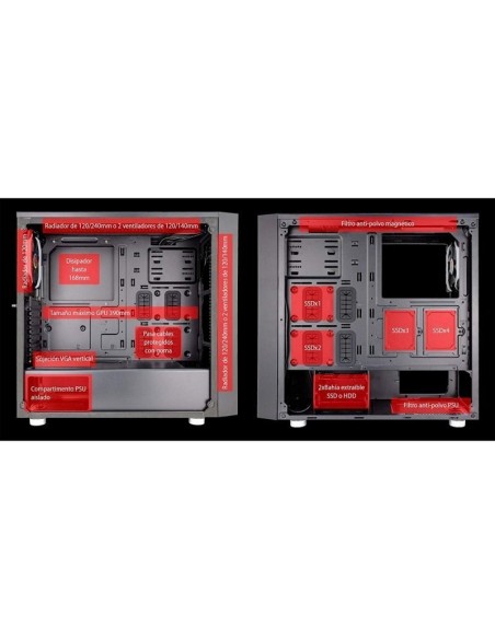 CAJA ATX TALIUS AURIGA CRISTAL TEMPLADO USB 3.0