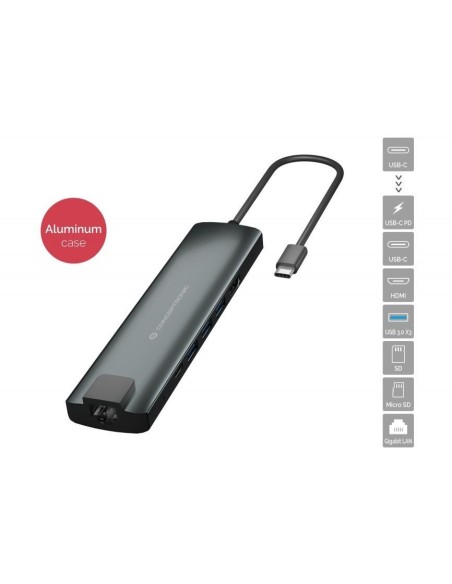 ADAPTADOR CONCEPTRONIC 9 EN 1 USB-C