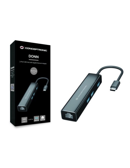 ADAPTADOR CONCEPTRONIC USB-C 3X USB 3.0 Y RED GIGA