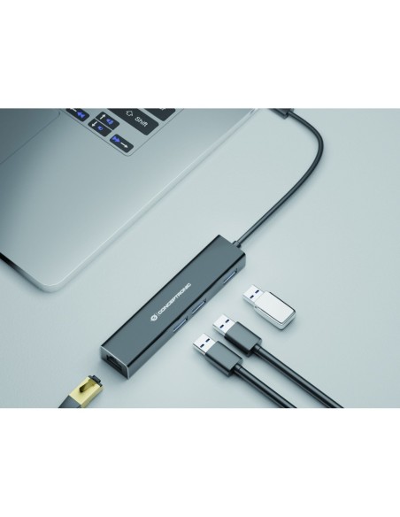 ADAPTADOR CONCEPTRONIC USB-C 3X USB 3.0 Y RED GIGA