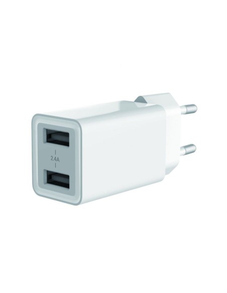 CARGADOR CONCEPTRONIC 2X USB 2.4A 12W BLANCO