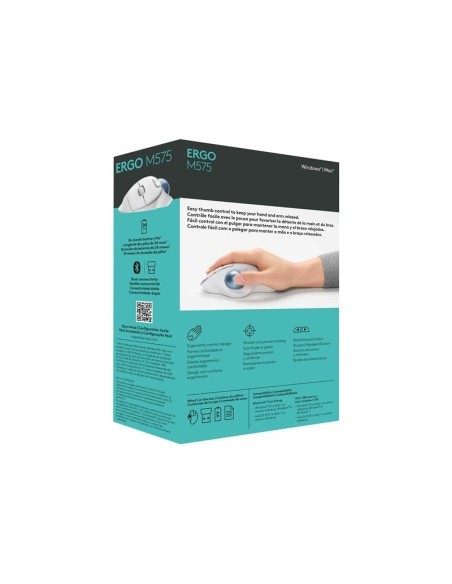 RATON TRACKBALL LOGITECH MX ERGO M575 BLANCO