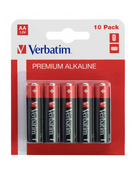 PILAS VERBATIM ALCALINA AA-LR06 PACK 10 UNIDADES