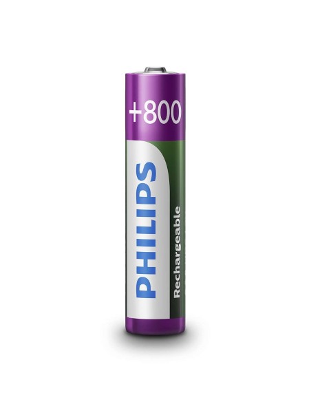 PILAS PHILIPS RECARGABLE R03B4A70 AAA 800MAH PACK2