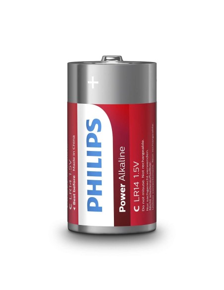 PILAS PHILIPS ALCALINA C-LR14 1.5V PACK 2