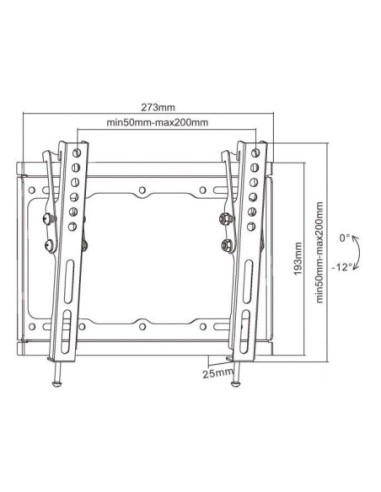 SOPORTE EQUIP TV LCD SLIM 23"-43" 35KG