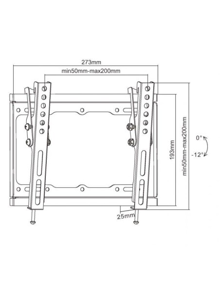 SOPORTE EQUIP TV LCD SLIM 23"-43" 35KG