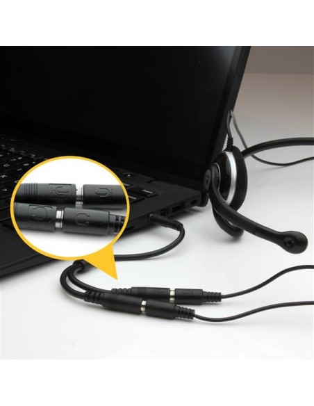 STARTECH CABLE ADAPTADOR DIVISOR AUR 1M 2H