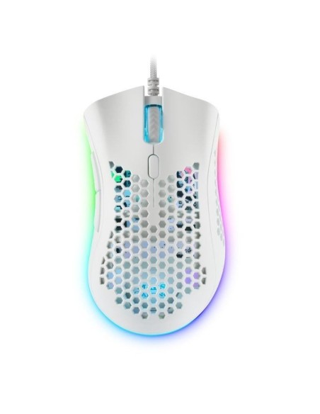 RATON MARS GAMING MMEX RGB 32K DPI USB BLANCO