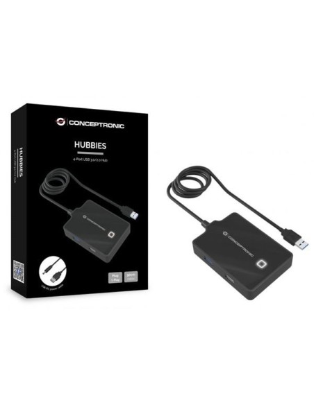 HUB CONCEPTRONIC USB 3.0-2.0 4 PUERTOS CABLE 90CM