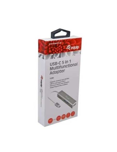 HUB EQUIP USB-C 5 EN 1 USB 3.0 + LECTOR TARJETAS