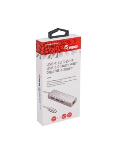 ADAPTADOR EQUIP USB-C A RJ45 GIGA + 3...