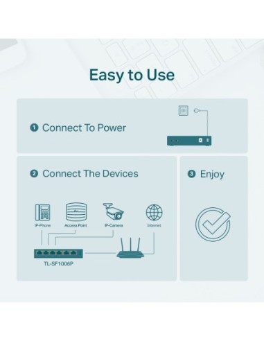 SWITCH TP-LINK 6 PUERTOS 4P POE NO...