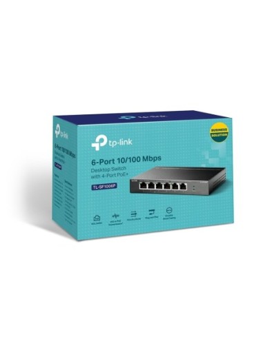 SWITCH TP-LINK 6 PUERTOS 4P POE NO...