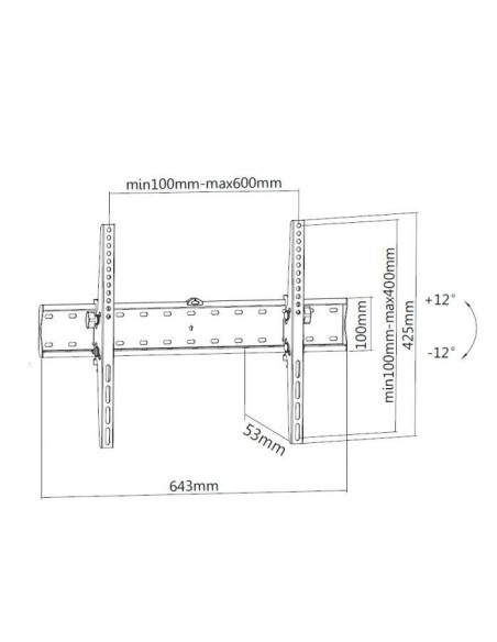 SOPORTE EQUIP TV LCD 37"-70" 40KG INCLINABLE