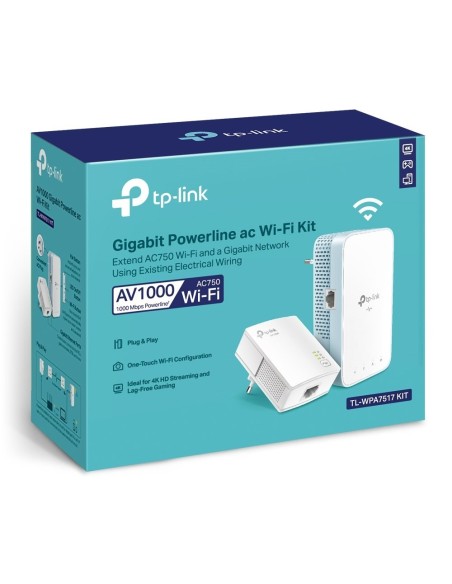 ADAPTADOR RED TP-LINK GIGABIT PLC X2 AV1000 WIFI