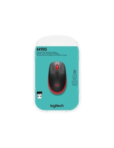 RATON LOGITECH WIRELESS M190 ROJO