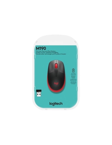 RATON LOGITECH WIRELESS M190 ROJO