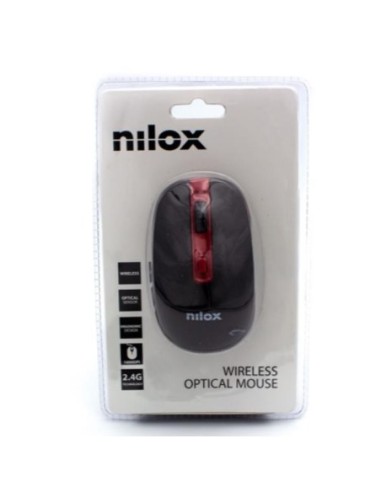 RATON NILOX WIRELESS NEGRO-ROJO 1.000...