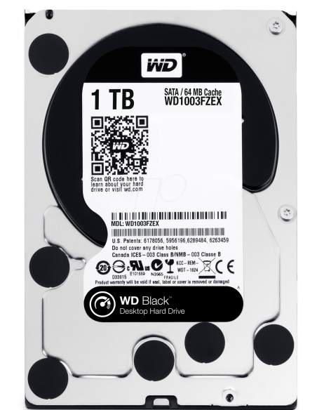 DISCO DURO 3.5" WESTERN DIGITAL 1TB SATA3 7200RPM BLACK