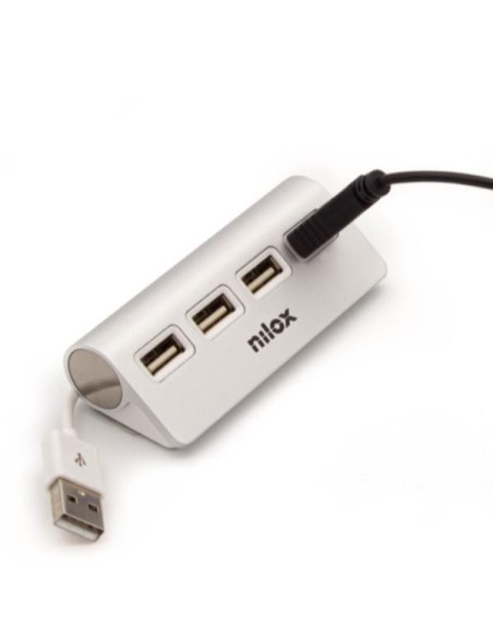NILOX HUB 4 PUERTOS 2.0 ALUMINIO