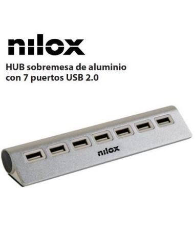 NILOX HUB 7 PUERTOS 2.0 ALUMINIO