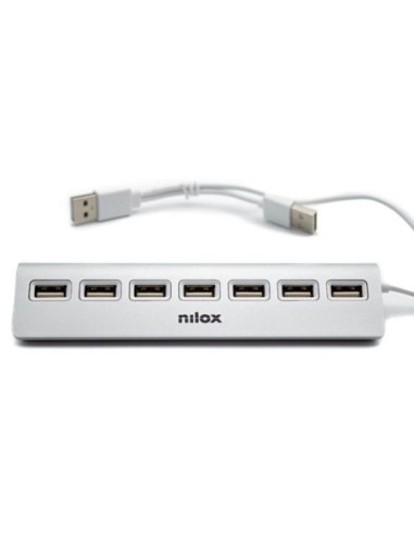 NILOX HUB 7 PUERTOS 2.0 ALUMINIO