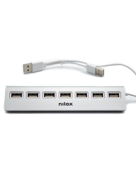 NILOX HUB 7 PUERTOS 2.0 ALUMINIO