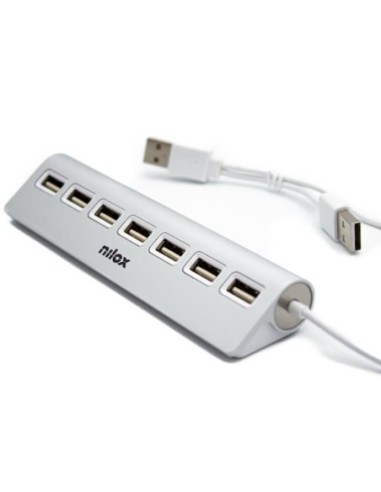 NILOX HUB 7 PUERTOS 2.0 ALUMINIO