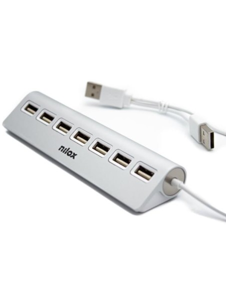NILOX HUB 7 PUERTOS 2.0 ALUMINIO
