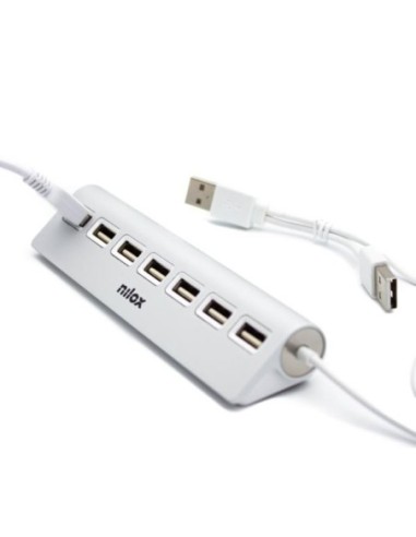 NILOX HUB 7 PUERTOS 2.0 ALUMINIO