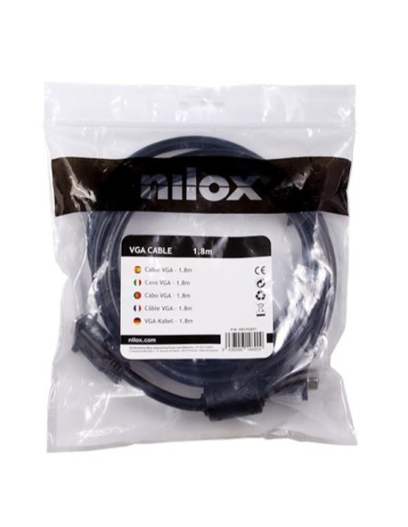 CABLE NILOX VGA M-M 1.8M