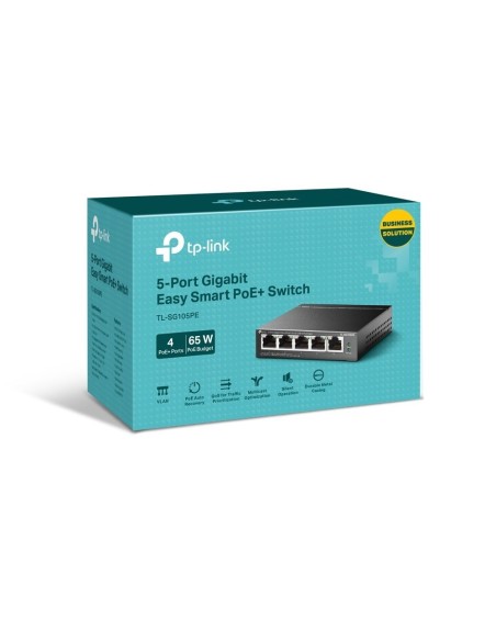 SWITCH TP-LINK 5 PUERTOS 10-100-1000 POE SMART