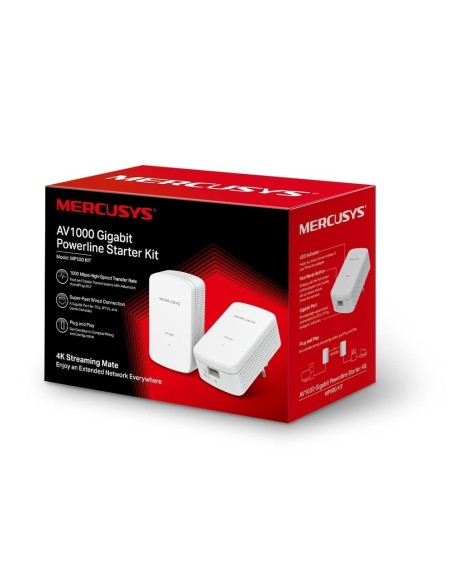 ADAPTADOR RED MERCUSYS KIT 2X PLC AV1000