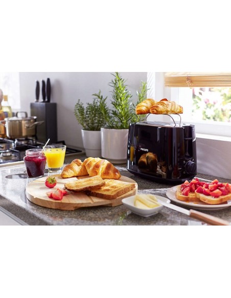 TOSTADORA PHILIPS DAILY 2 SLOT HD2581 800W NEGRO