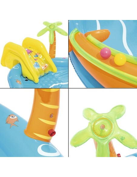 PISCINA INFANTIL TOBOGAN Y PECES 280X257X87