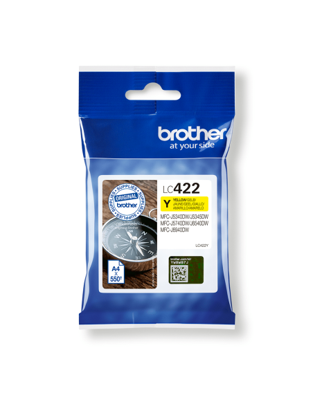CARTUCHO BROTHER LC422 AMARILLO 550PAG