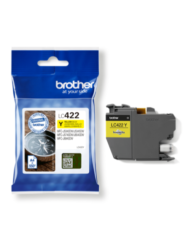 CARTUCHO BROTHER LC422 AMARILLO 550PAG