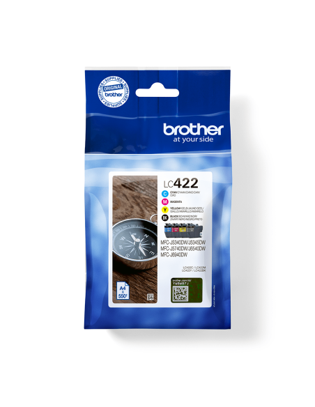 CARTUCHO BROTHER LC422 MULTIPACK 4 550PAG
