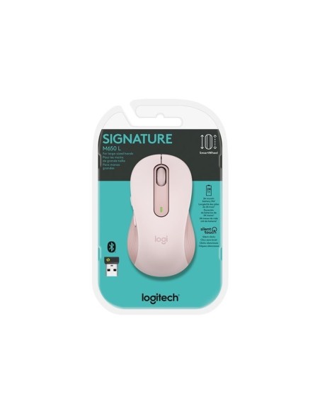 RATON LOGITECH M650 L SIGNATURE ROSA WIFI-BT