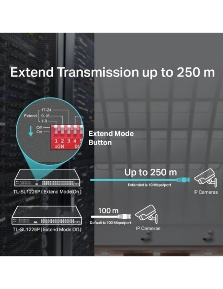 SWITCH TP-LINK SMB 24 PUERTOS 10-100 POE