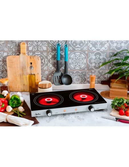 COCINA ELECTRICA JATA V141 VITROCERAMICA 2 FUEGOS