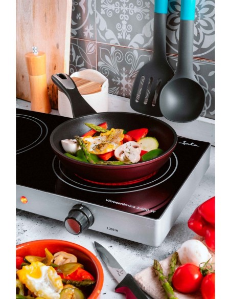 COCINA ELECTRICA JATA V141 VITROCERAMICA 2 FUEGOS