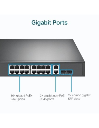 SWITCH TP-LINK SMB 16 PUERTOS GESTION...