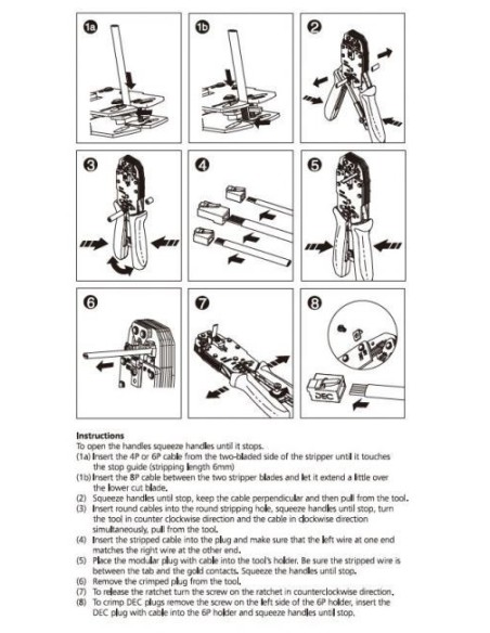 CRIMPADORA PROFESIONAL EQUIP RJ11-RJ12-RJ45