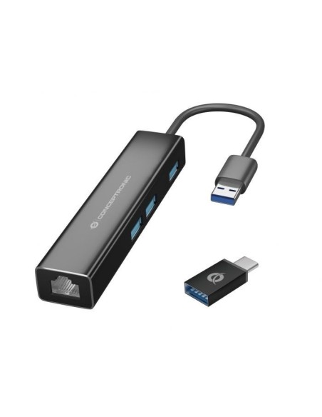 ADAPTADOR CONCEPTRONIC USB-A 3X USB 3.0 Y RED GIGA