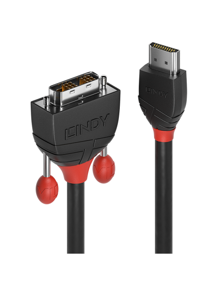 LINDY CABLE HDMI A DVI-D, LINEA BLACK, 2M