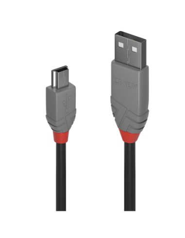 LINDY CABLE USB 2.0 TIPO A A MINI-B, LINEA ANTHRA,